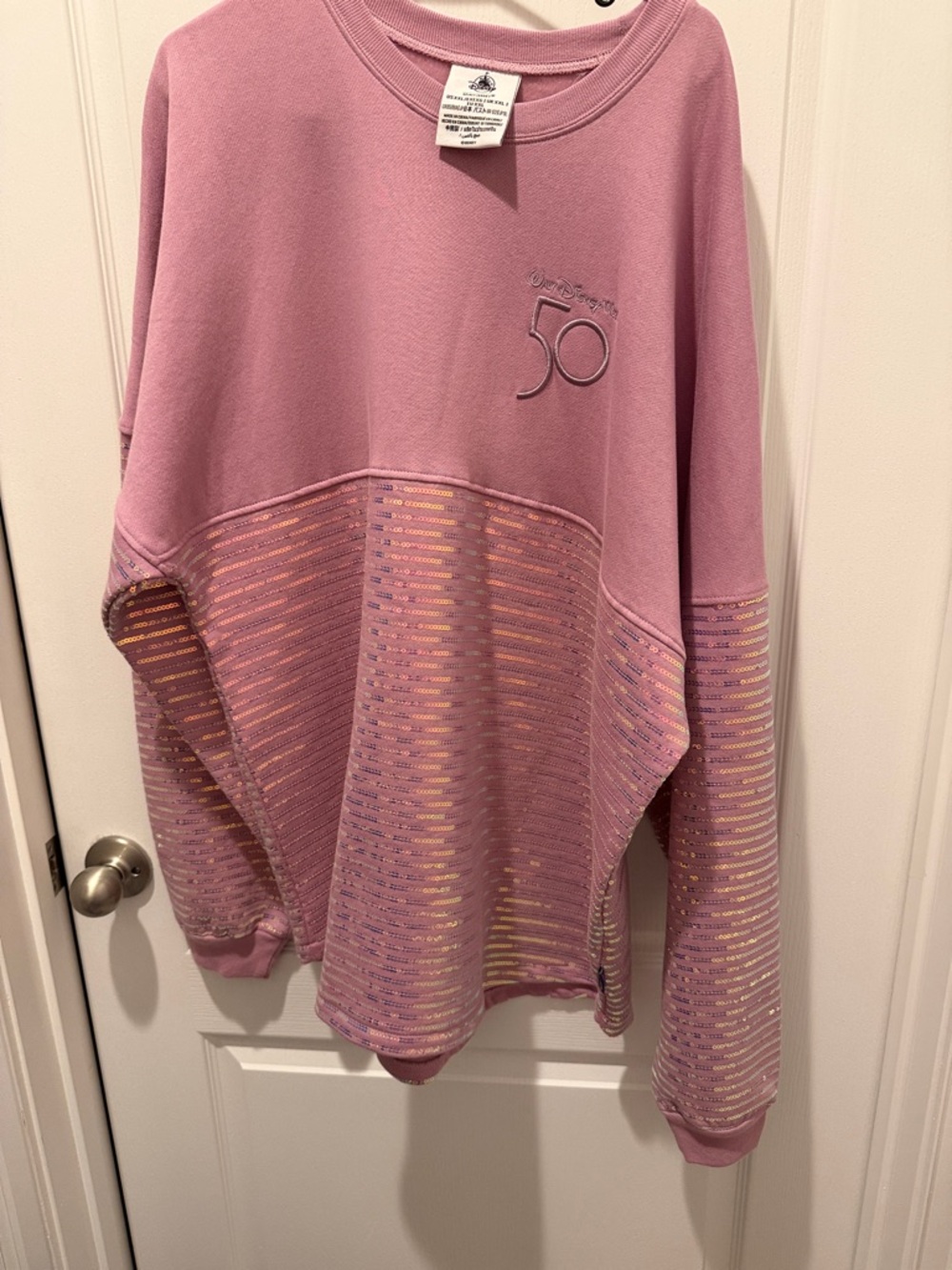 Walt Disney World mauve as sequin Jersey 50th anniversary